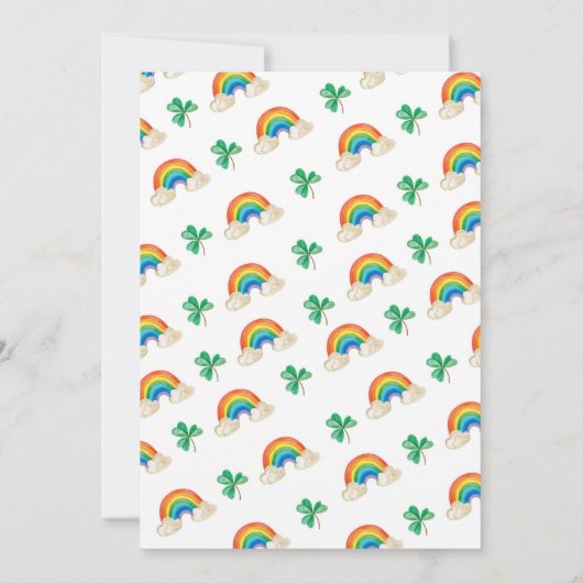 Lucky One Groene Vier Blad Klaver Verjaardag Kaart (Achterkant)