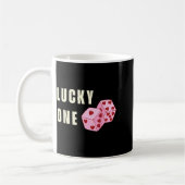 Lucky One Heart Dice Couples Matching Valentines D Koffiemok (Links)