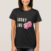 Lucky One Heart Dice Couples Matching Valentines D T-shirt (Voorkant)