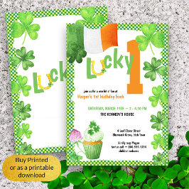 Lucky One Irish Th’s First Birthday Party Kaart