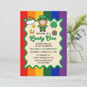 Lucky One Kabouter 1e verjaardag St. Patrick's Kaart (Staand voorkant)