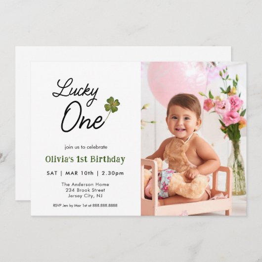 Lucky One Kinder 1e verjaardag Kaart (Voorkant / Achterkant)