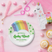 Lucky One Lucky Charm Rainbow 1e verjaardagsfeestj Papieren Bordje (Feest)
