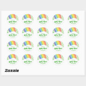 Lucky One Lucky Charm Rainbow 1e verjaardagsfeestj Ronde Sticker (Vel)