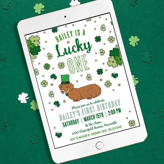 Lucky One March Eerste Verjaardag Kaart