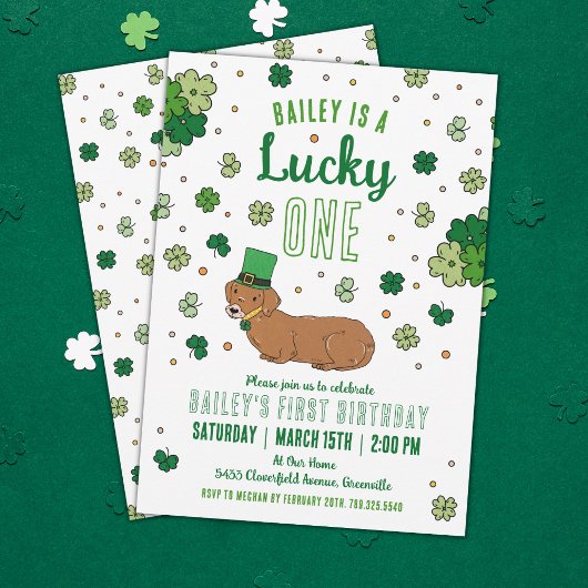 Lucky One March Eerste Verjaardag Kaart