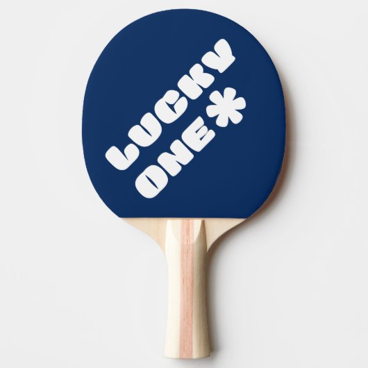 Lucky One Ping Pong Paddle - Blauw Tafeltennisbatje (Voorkant)