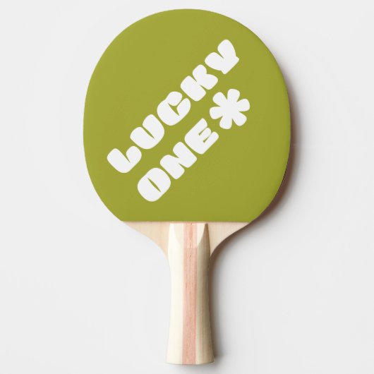 Lucky One Ping Pong Paddle - Groen Tafeltennisbatje (Voorkant)