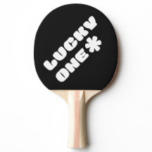 Lucky One Ping Pong Paddle - Zwart