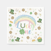 Lucky One Rainbow Birthday Napkins Servet (Voorkant)