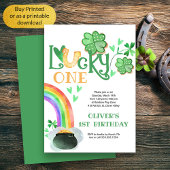 Lucky One Rainbow Shamrock Hoefijzer Verjaardag Kaart