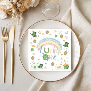 Lucky One Regenboog Verjaardags Servetten