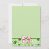 Lucky One roze en groen eerste verjaardag Kaart (Achterkant)