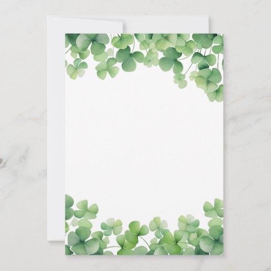 Lucky One Shamrock 1e verjaardag Kaart (Achterkant)