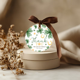 Lucky One Shamrock Birthday Favor Tags Bedankjes Labels
