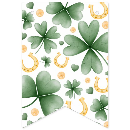 Lucky One Shamrock First Birthday Banner (Eerste vlag)