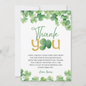 Lucky One Shamrock Verjaardag Bedankt Card Kaart (Voorkant)