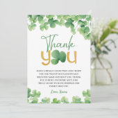 Lucky One Shamrock Verjaardag Bedankt Card Kaart (Staand voorkant)