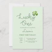 Lucky One Shamrock Verjaardag Jongen Kaart (Voorkant)