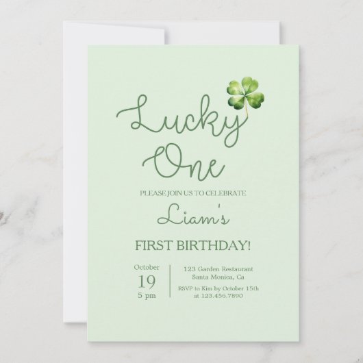 Lucky One Shamrock Verjaardag Jongen Kaart (Voorkant)