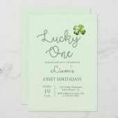 Lucky One Shamrock Verjaardag Jongen Kaart (Voorkant / Achterkant)