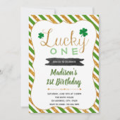 Lucky one shamrock verjaardagskaart kaart (Voorkant)
