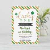 Lucky one shamrock verjaardagskaart kaart (Staand voorkant)