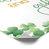 Lucky One Shamrock Verjaardagstafel Teken Poster (Hoek)