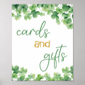 Lucky One Shamrock Verjaardagstafel Teken Poster (Voorkant)