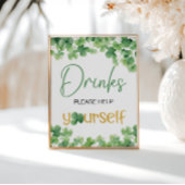 Lucky One Shamrock Verjaardagstafel Teken Poster