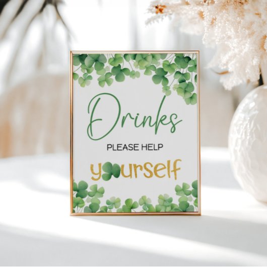 Lucky One Shamrock Verjaardagstafel Teken Poster