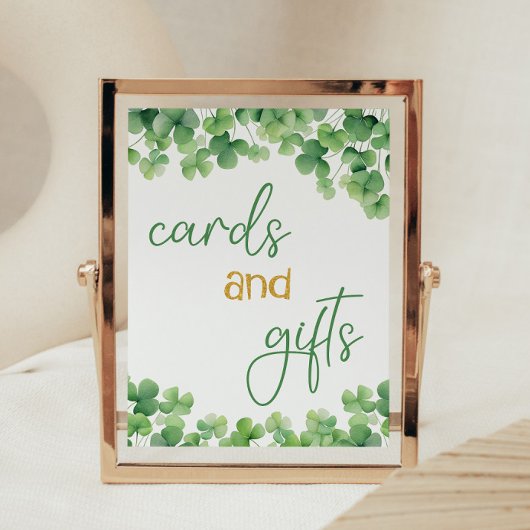 Lucky One Shamrock Verjaardagstafel Teken Poster