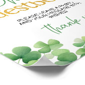 Lucky One Shamrock Verjaardagstafel Teken Poster (Hoek)