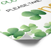 Lucky One Shamrock Verjaardagstafel Teken Poster (Hoek)