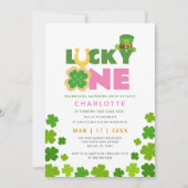 Lucky One Shamrocks 1e verjaardag St. Patrick's Da Kaart (Voorkant)