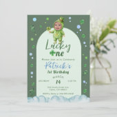 Lucky One St Patrick Boy with Photo Birthday Kaart (Staand voorkant)