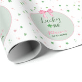 Lucky One St Patrick Meisje Verjaardag Cadeaupapier (Rol Hoek)