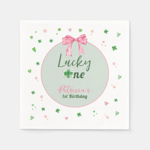 Lucky One St Patrick Meisje Verjaardag Servet