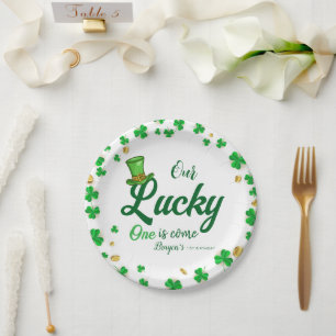 Lucky One – St. Patrick’s Day Eerste Verjaardag Papieren Bordje