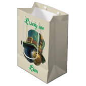 Lucky One St. Patrick’s Day Music Personalized Medium Cadeauzakje (Voorkant Gekanteld)
