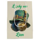Lucky One St. Patrick’s Day Music Personalized Medium Cadeauzakje (Achterkant)
