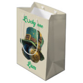 Lucky One St. Patrick’s Day Music Personalized Medium Cadeauzakje (Achterkant Gekanteld)