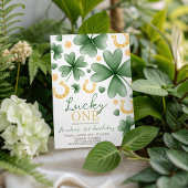 Lucky One St. Patrick's 1st Birthday Invite Kaart