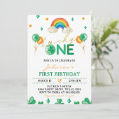 Lucky One St Patrick's Boy 1e Verjaardag uitnodigi Kaart (Staand voorkant)