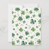 Lucky One | St. Patrick's Day 1e verjaardag Kaart (Achterkant)