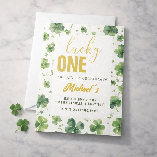 Lucky One | St. Patrick's Day 1e verjaardag Kaart