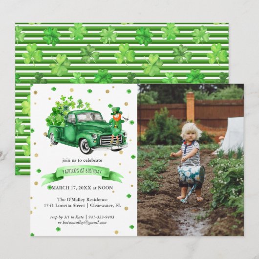 Lucky One | St. Patrick's Day 1st Birthday (Voorkant / Achterkant)