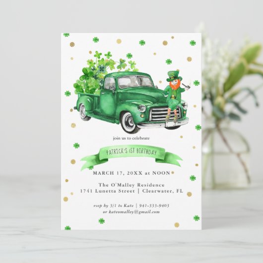 Lucky One | St. Patrick's Day 1st Birthday (Staand voorkant)