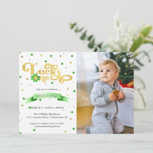 Lucky One | St. Patrick's Day 1st Birthday (Staand voorkant)