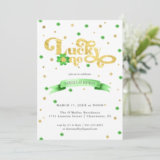 Lucky One | St. Patrick's Day 1st Birthday (Staand voorkant)